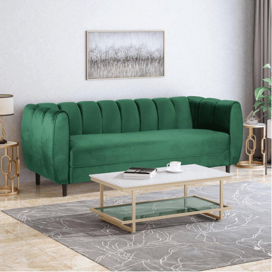 Bobran Modern Sofa Set in Suede