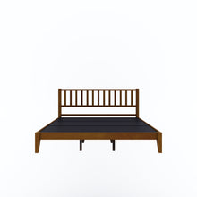 Load image into Gallery viewer, Golden Mayer Rohira Solid  Wood Queen Size Bed Walnut Color
