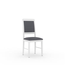 Load image into Gallery viewer, Golden Mayer Mulberry Solid Rubber Wood 4-Seater Dinning Table | 4-Cushioned Fabric Dining Chair in White Finish
