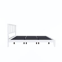 Load image into Gallery viewer, Golden Mayer Rattle Pod Solid Wood Queen Size Bed in White Color
