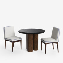 Load image into Gallery viewer, Amor-Lidia Textured Black Dining Table Set with Premium Trimming -  2, 4 &amp; 6 Seater/ All sizes
