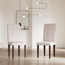 Load image into Gallery viewer, Golden Mayer Cranberry Set of 2 Dining Chair with Fully Cushioned Fabric base and back in Walnut color
