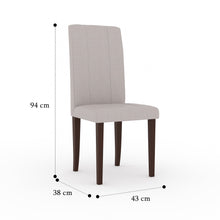 Load image into Gallery viewer, Golden Mayer Cranberry Set of 2 Dining Chair with Fully Cushioned Fabric base and back in Walnut color
