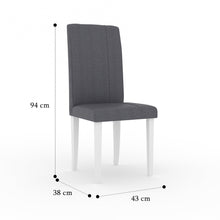 Load image into Gallery viewer, Golden Mayer Cranberry Set of 2 Dining Chair with Fully Cushioned Fabric base and back in White color
