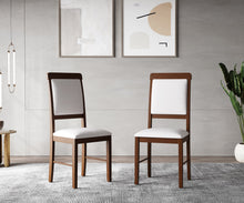 Load image into Gallery viewer, Golden Mayer Huckleberry Set of 2 Dining Chair with Cushioned Fabric base &amp; back in walnut color

