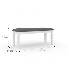 Load image into Gallery viewer, Golden Mayer Elderberry Solid Rubber Wood 6-Seater Dinning Table | 4-Cushioned Fabric Dining Chair  | 1-Cushioned Fabric Dining Bench in White Finish
