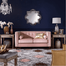 Load image into Gallery viewer, Brew Pink Suede Sofa or Loveseat with Pillows
