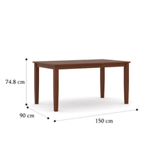 Load image into Gallery viewer, Golden Mayer Elderberry Solid  Wood 6-Seater Dinning Table | 4-Cushioned Fabric Dining Chair  | 1-Cushioned Fabric Dining Bench in Walnut Finish
