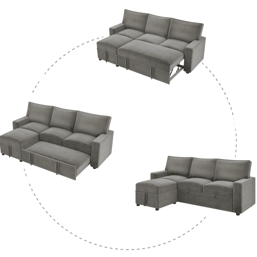 Yolo Sofa Cum Bed in Grey