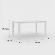 Load image into Gallery viewer, Golden Mayer Mulberry Solid Rubber Wood 4-Seater Dinning Table | 4-Cushioned Fabric Dining Chair in White Finish
