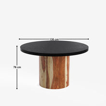 Load image into Gallery viewer, Luis-Jean Textured Black Dining Table Set with Premium Trimming -  2, 4 &amp; 6 Seater/ All sizes
