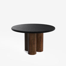 Load image into Gallery viewer, Amor-Lidia Textured Black Dining Table Set with Premium Trimming -  2, 4 &amp; 6 Seater/ All sizes
