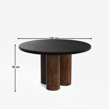 Load image into Gallery viewer, Amor-Lidia Textured Black Dining Table Set with Premium Trimming -  2, 4 &amp; 6 Seater/ All sizes
