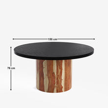 Load image into Gallery viewer, Luis-Polly Textured Black Dining Table Set -  2, 4 &amp; 6 Seater/ All sizes
