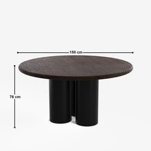 Load image into Gallery viewer, Amor-Pierre Textured Walnut Dining Table Set -  2, 4 &amp; 6 Seater/ All sizes

