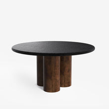 Load image into Gallery viewer, Amor-Lidia Textured Black Dining Table Set with Premium Trimming -  2, 4 &amp; 6 Seater/ All sizes
