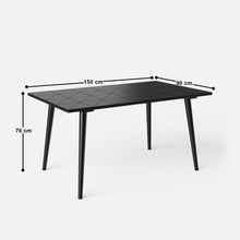 Load image into Gallery viewer, Helena-Pierre Black Dining Table Set - 6 Seater/150 cm
