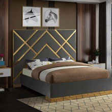 Load image into Gallery viewer, Lunalux Upholstered Bed Without Storage In Suede
