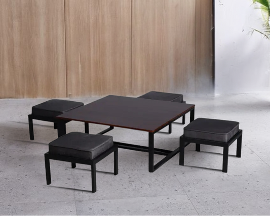 Ashton 4 Stool Coffee Table - Grey