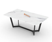 Load image into Gallery viewer, Aanvo Marble Top Coffee Table In Black Finish
