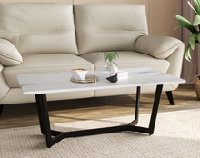 Load image into Gallery viewer, Varlo Marble Top Coffee Table In Dark Bronze Finish

