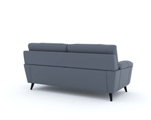 Load image into Gallery viewer, Suntory Leather 3 Seater Sofa - Ocean Blue Finish
