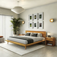 Load image into Gallery viewer, Bon Bed - Solid Teak/Walnut/Oak Wood (King)
