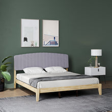 Load image into Gallery viewer, Golden Mayer Mexican Solid Prickly Wood Queen Size Bed Fabric Upholstered Headboard
