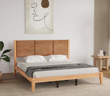 Load image into Gallery viewer, Golden Mayer Hypericum Solid Wood King Size Bed in Walnut Color

