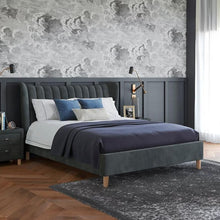 Load image into Gallery viewer, Modern Bed Knightowl: Upholstered  Frame From Golden Mayer - Direct from Factory (Customizable)

