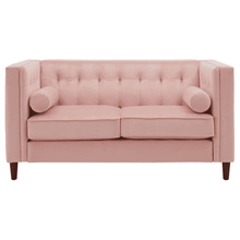Load image into Gallery viewer, Brew Pink Suede Sofa or Loveseat with Pillows
