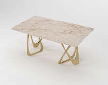 Load image into Gallery viewer, Gabbana 6 Seater Dining Table - Rosso Brescia Marble Top
