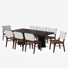 Load image into Gallery viewer, Alejandro-Manor Textured Walnut Dining Table Set - 6 &amp; 8 Seater/ All sizes
