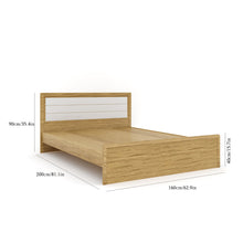Load image into Gallery viewer, Golden Mayer Cracus King Size Bed In Urban Teak With Frosty White Colour
