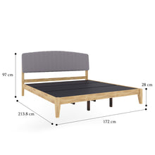 Load image into Gallery viewer, Golden Mayer Mexican Solid Prickly Wood Queen Size Bed Fabric Upholstered Headboard
