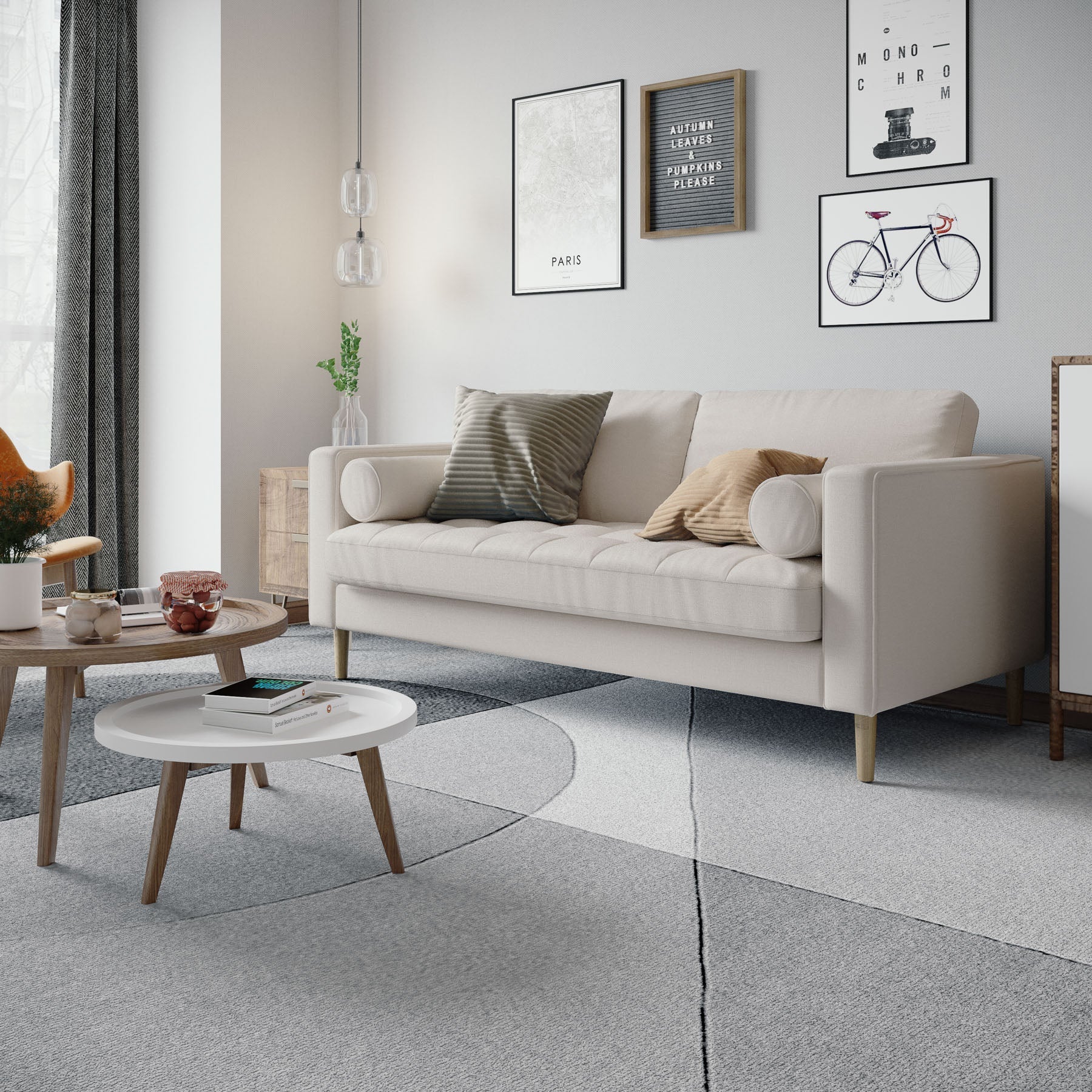 Palo Sofa T | 2.5 Seater (6 feet) | Tufted