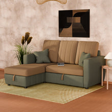 Load image into Gallery viewer, Riva L Shape Sofa Cum Bed with Storage

