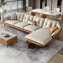 Load image into Gallery viewer, Leather L-Shape Erba Sofa | Trending Design with High Legs for Cleaning Ease |  Direct from Factory
