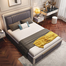 Load image into Gallery viewer, Golden Mayer Matita Customizable Upholstered Bed - Minimalist Design with Optional Storage Capabilities
