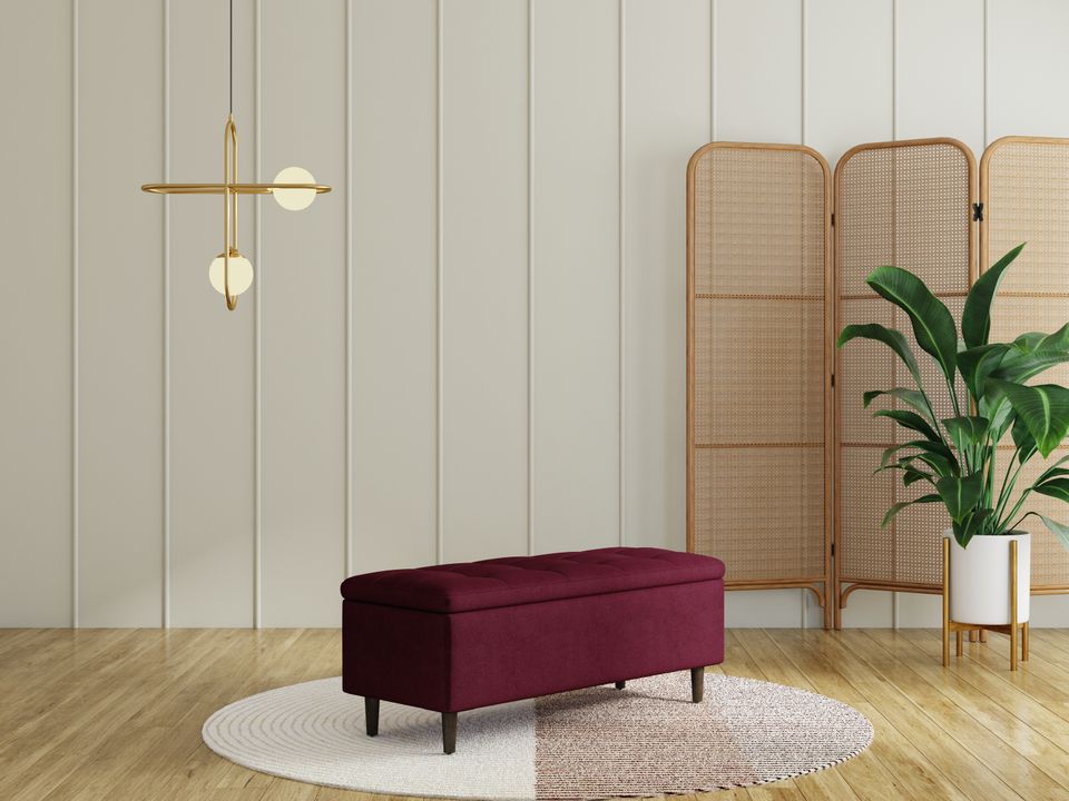 Hayden Home Premium Classic Tufted Hideaway Bench