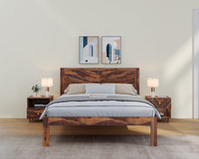 Load image into Gallery viewer, Chevora Bed in Sheesham wood (8 options) - Queen
