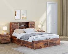 Load image into Gallery viewer, Marida Bed in Sheesham wood (8 options) - Queen Size - Drawer Storage
