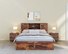 Load image into Gallery viewer, Marida Bed in Sheesham wood (8 options) - Queen Size - Hydraulic Storage
