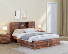 Load image into Gallery viewer, Marida Bed in Sheesham wood (8 options) - Queen Size - Hydraulic Storage
