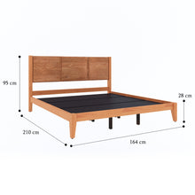 Load image into Gallery viewer, Golden Mayer Hypericum Solid Wood Queen Size Bed in Walnut Color
