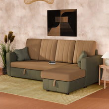 Load image into Gallery viewer, Riva L Shape Sofa Cum Bed with Storage
