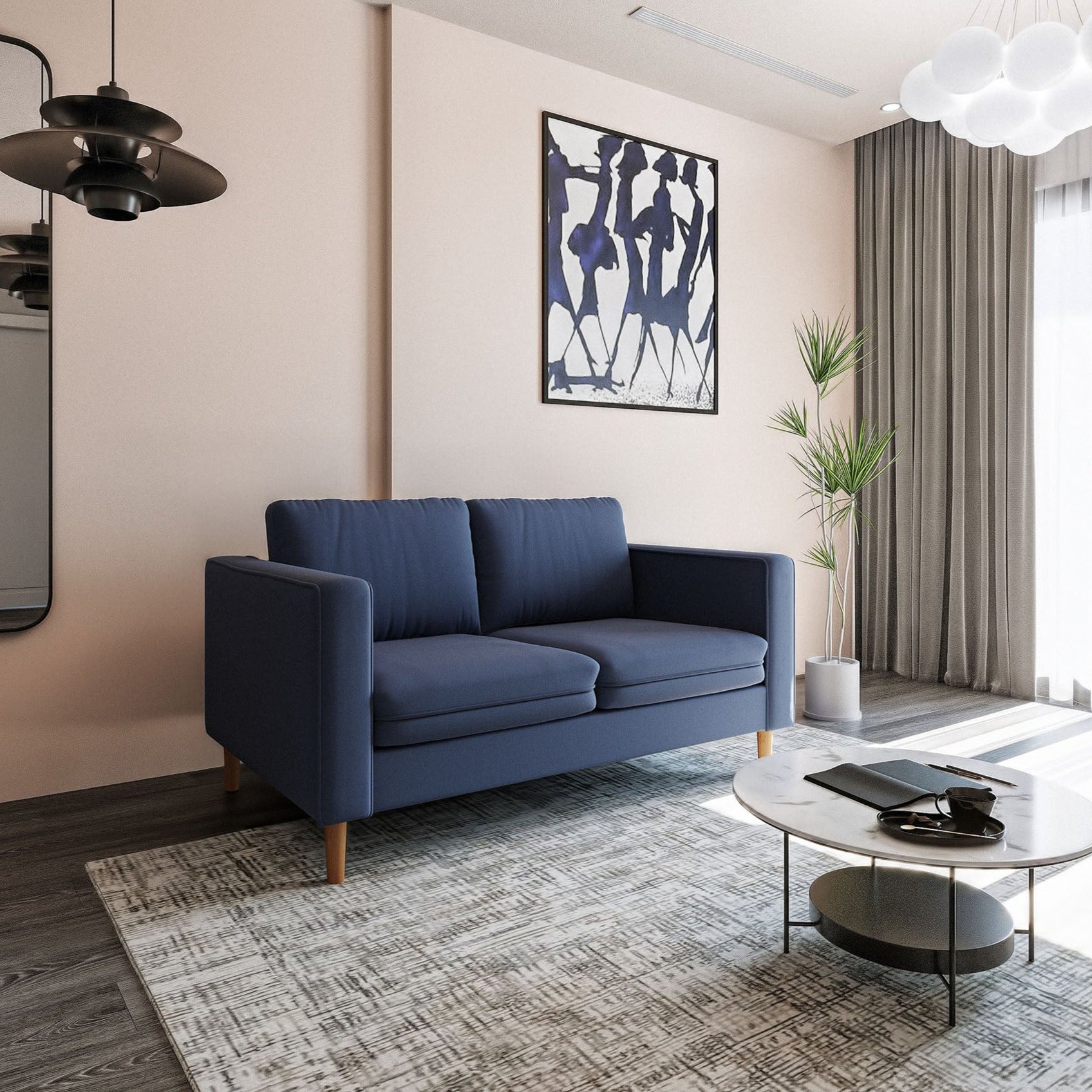 Palo Sofa (Split Seats) | 2 Seater (5 feet) | Removable Fabrics