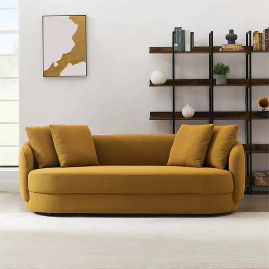 Omaxe Luxury Modern Suede Sofa Set