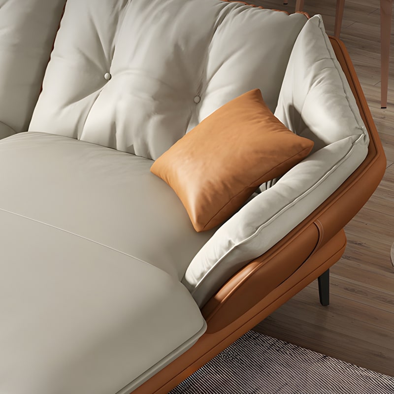 Leather L-Shape Erba Sofa | Trending Design with High Legs for Cleaning Ease |  Direct from Factory