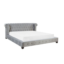Load image into Gallery viewer, Bran Upholstered Bed Without Storage In Suede
